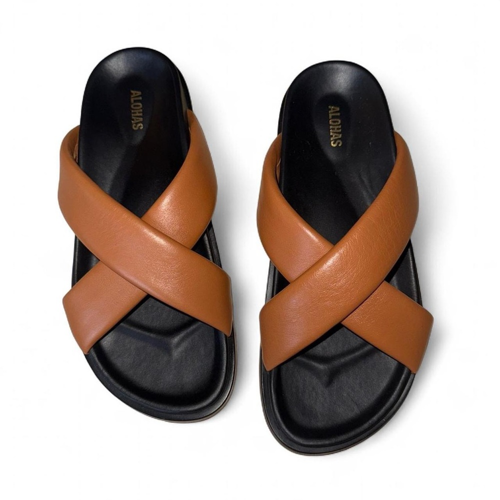 ALOHAS Calima Camel Sandals Like New